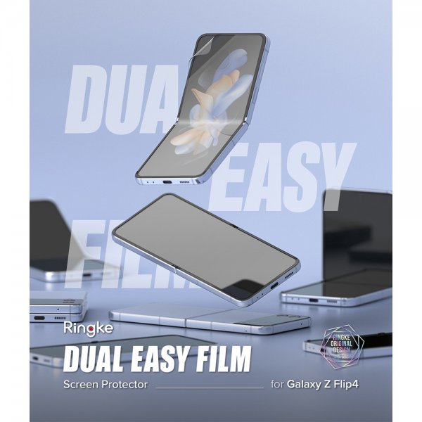Ringke Samsung Galaxy Z Flip 4 Skærmbeskyttelse Dual Easy Film 2-pak