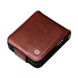Qialino Samsung Galaxy Z Flip 5 Etui Ægte Læder Mørkebrun