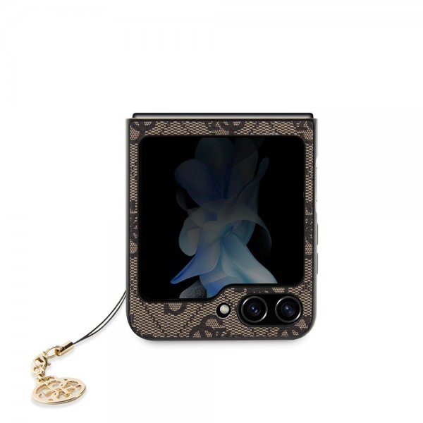 Guess Samsung Galaxy Z Flip 5 Cover 4G Charm Brun
