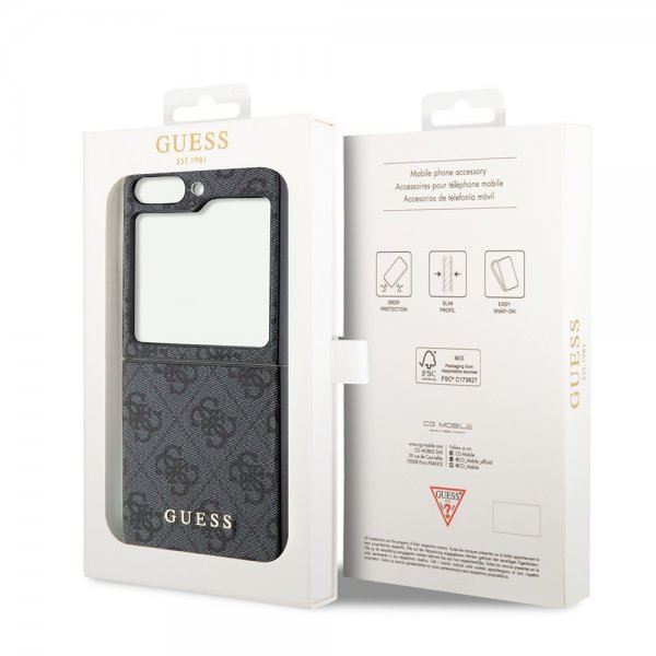 Guess Samsung Galaxy Z Flip 5 Cover 4G Charm Grå
