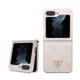 Guess Samsung Galaxy Z Flip 5 Skal 4G Metal Triangle Strass Rosa