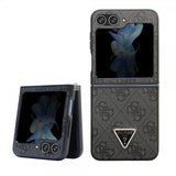 Guess Samsung Galaxy Z Flip 5 Skal 4G Metal Triangle Strass Sort