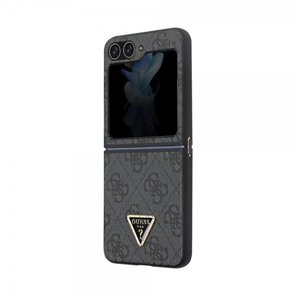 Guess Samsung Galaxy Z Flip 5 Skal 4G Metal Triangle Strass Sort