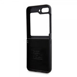BMW Samsung Galaxy Z Flip 5 Cover Carbon Effect Metal Logo Sort