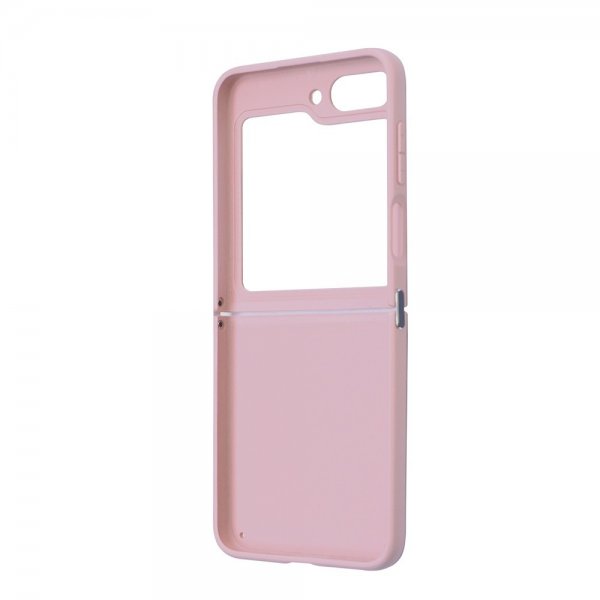 Guess Samsung Galaxy Z Flip 5 Cover Glitter Flakes Metal Logo Rosa