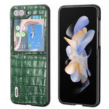 ABEEL Samsung Galaxy Z Flip 5 Cover Krokodillemønster Grøn