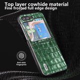 ABEEL Samsung Galaxy Z Flip 5 Cover Krokodillemønster Grøn