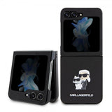 Karl Lagerfeld Samsung Galaxy Z Flip 5 Cover NFT Karl & Choupette Pin Saffiano Sort