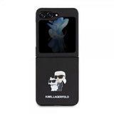 Karl Lagerfeld Samsung Galaxy Z Flip 5 Cover NFT Karl & Choupette Pin Saffiano Sort