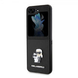 Karl Lagerfeld Samsung Galaxy Z Flip 5 Cover NFT Karl & Choupette Pin Saffiano Sort