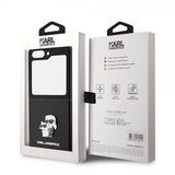 Karl Lagerfeld Samsung Galaxy Z Flip 5 Cover NFT Karl & Choupette Pin Saffiano Sort