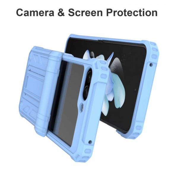 Samsung Galaxy Z Flip 5 Cover Standfunktion Lyseblå