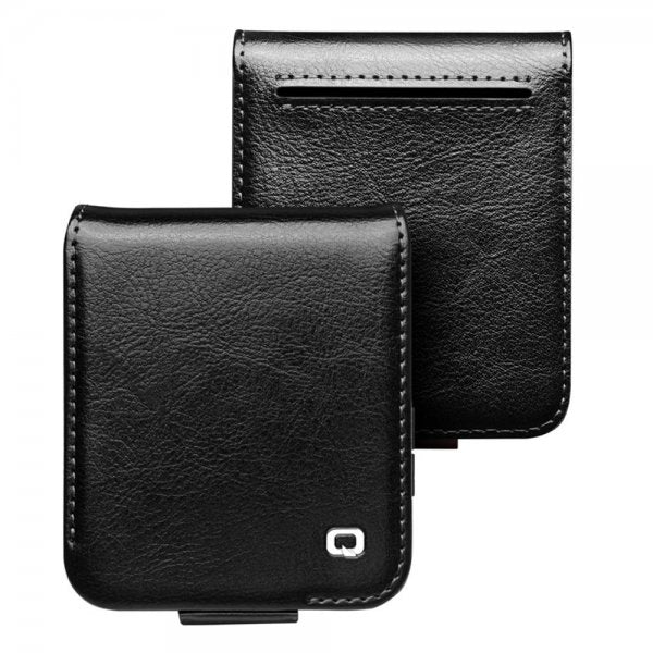 Qialino Samsung Galaxy Z Flip 6/Flip 7 FE Etui Ægte Læder med Klap Sort