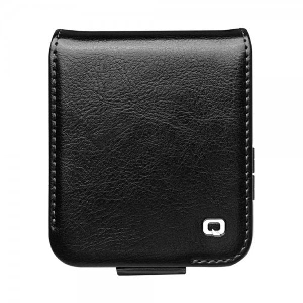Qialino Samsung Galaxy Z Flip 6/Flip 7 FE Etui Ægte Læder med Klap Sort