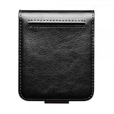 Qialino Samsung Galaxy Z Flip 6/Flip 7 FE Etui Ægte Læder med Klap Sort