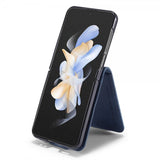 Lc.Imeeke Samsung Galaxy Z Flip 6/Flip 7 FE Cover med Kortrum Flip Blå