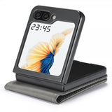 Lc.Imeeke Samsung Galaxy Z Flip 6/Flip 7 FE Cover med Kortlomme og Stativfunktion Grå