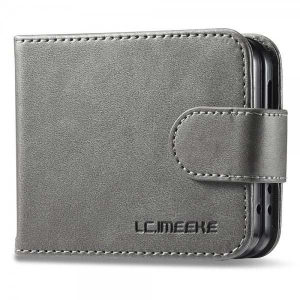 Lc.Imeeke Samsung Galaxy Z Flip 6/Flip 7 FE Cover med Kortlomme og Stativfunktion Grå