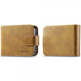Lc.Imeeke Samsung Galaxy Z Flip 6/Flip 7 FE Etui med kortlomme og standerfunktion Lysebrun