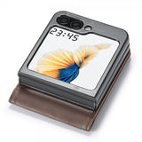 Lc.Imeeke Samsung Galaxy Z Flip 6/Flip 7 FE Cover med Kortplads og Standfunktion Mørkebrun