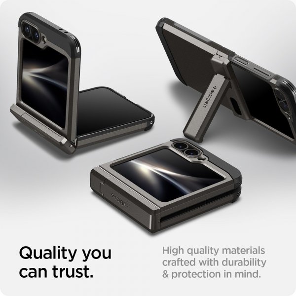 Spigen Samsung Galaxy Z Flip 6/Galaxy Z Flip 7 FE Cover Tough Armor Pro Gunmetal