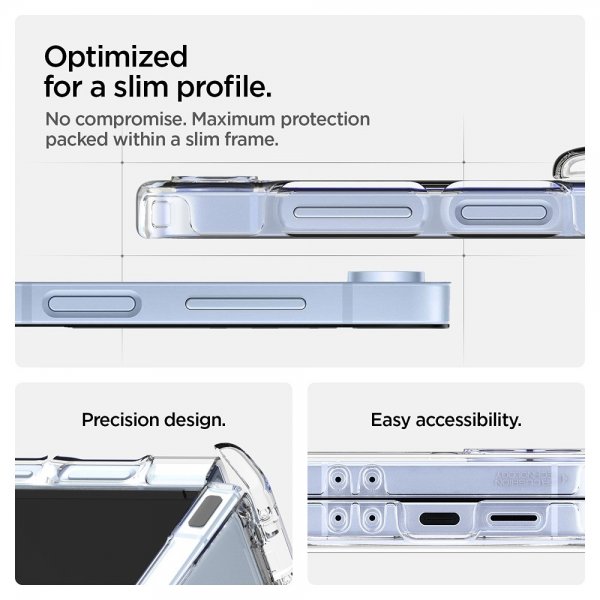 Spigen Samsung Galaxy Z Flip 6/Galaxy Z Flip 7 FE Cover Ultra Hybrid Pro MagFit Clear White