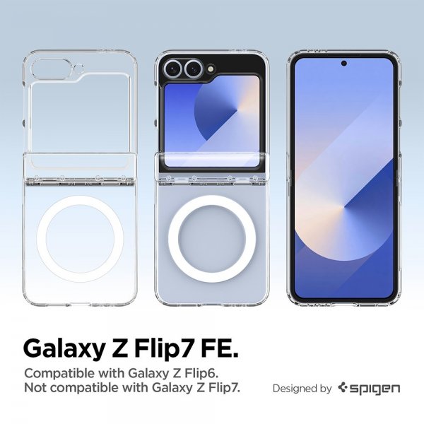 Spigen Samsung Galaxy Z Flip 6/Galaxy Z Flip 7 FE Cover Ultra Hybrid Pro MagFit Clear White
