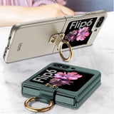 GKK Samsung Galaxy Z Flip 6/Flip 7 FE Cover Fingerring Grå