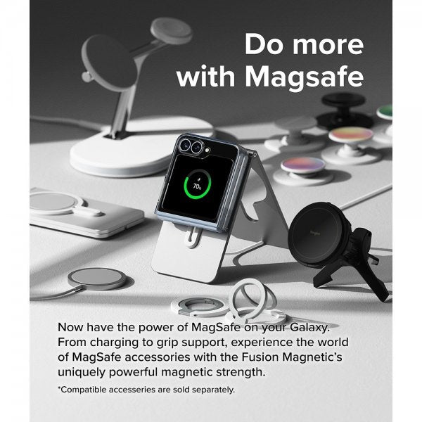 Ringke Samsung Galaxy Z Flip 6/Flip 7 FE Cover Fusion Magnetic Transparent