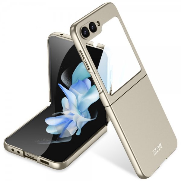 GKK Samsung Galaxy Z Flip 6/Flip 7 FE Cover med Glasbeskyttelse Grå