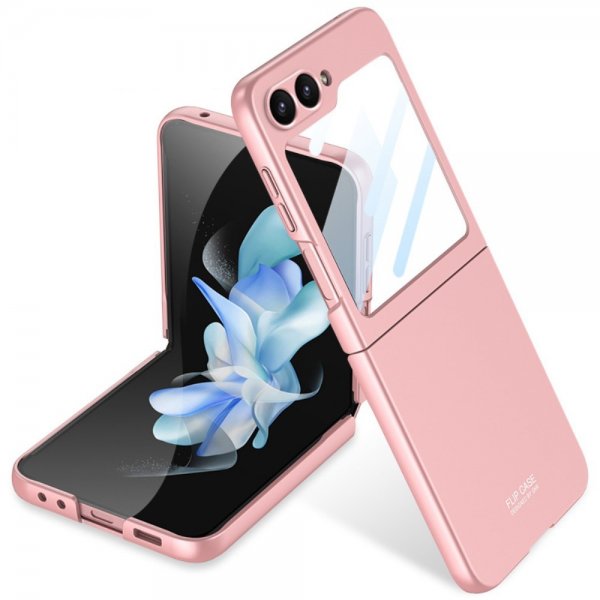 GKK Samsung Galaxy Z Flip 6/Flip 7 FE Cover med Glasbeskyttelse Rosa