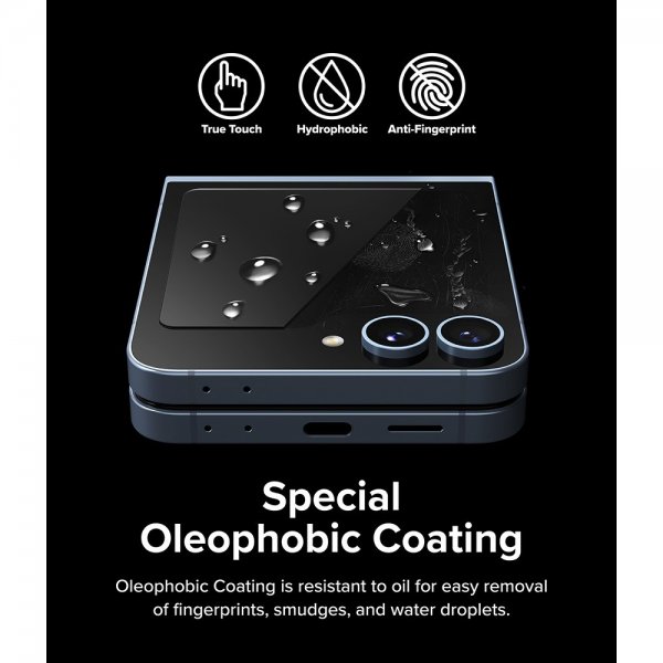 Ringke Samsung Galaxy Z Flip 6/Flip 7 FE Skærmbeskyttelse Cover Display Protector Glass 2-pak