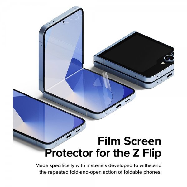 Ringke Samsung Galaxy Z Flip 6/Flip 7 FE Skærmbeskyttelse Dual Easy Film 2-pak