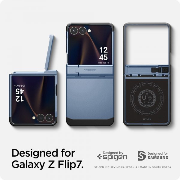 Spigen Samsung Galaxy Z Flip 7 Cover Tough Armor Pro MagFit Sierra Blue