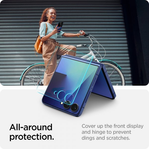 Spigen Samsung Galaxy Z Flip 7 Skærmbeskyttelse GLAS.tR EZ Fit 2-pak
