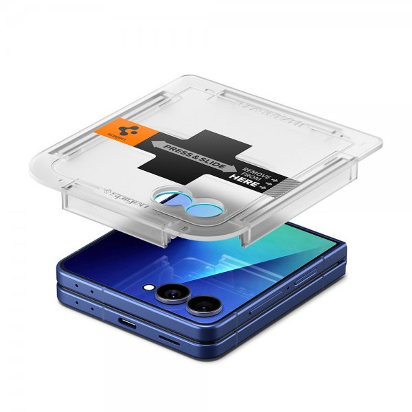 Spigen Samsung Galaxy Z Flip 7 Skærmbeskyttelse GLAS.tR EZ Fit 2-pak