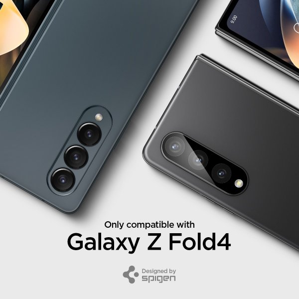 Spigen Samsung Galaxy Z Fold 4 Kamerabeskyttelsesglas.tR Optik 2-pak Sort