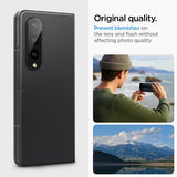 Spigen Samsung Galaxy Z Fold 4 Kamerabeskyttelsesglas.tR Optik 2-pak Sort