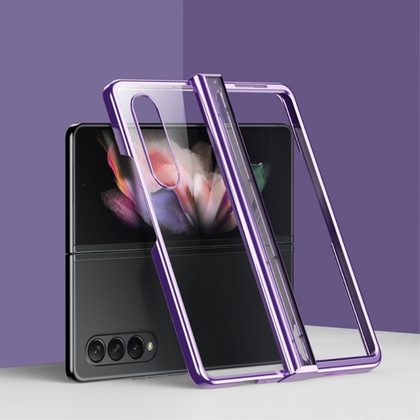 Samsung Galaxy Z Fold 4 Cover Belagt Kant Lilla