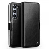 Qialino Samsung Galaxy Z Fold 5 Cover Ægte Læder Sort
