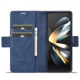 Lc.Imeeke Samsung Galaxy Z Fold 5 Cover med Kortlomme Flip Blå
