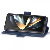 Lc.Imeeke Samsung Galaxy Z Fold 5 Cover med Kortlomme Flip Blå