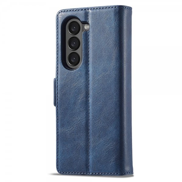 Lc.Imeeke Samsung Galaxy Z Fold 5 Cover med Kortlomme Flip Blå