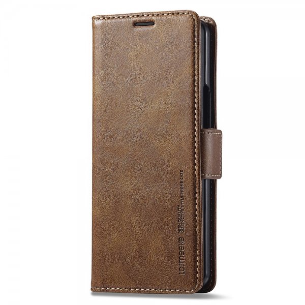 Lc.Imeeke Samsung Galaxy Z Fold 5 Cover med Kortrum Flip Brun