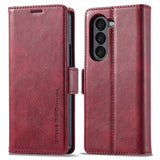 Lc.Imeeke Samsung Galaxy Z Fold 5 Cover med Kortrum Flip Rød