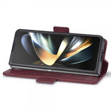 Lc.Imeeke Samsung Galaxy Z Fold 5 Cover med Kortrum Flip Rød