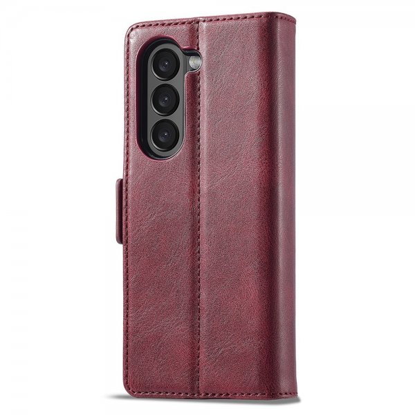 Lc.Imeeke Samsung Galaxy Z Fold 5 Cover med Kortrum Flip Rød