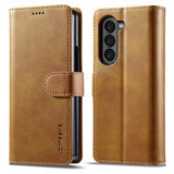 Lc.Imeeke Samsung Galaxy Z Fold 5 Cover med Kortrum Lysebrun
