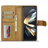 Lc.Imeeke Samsung Galaxy Z Fold 5 Cover med Kortrum Lysebrun