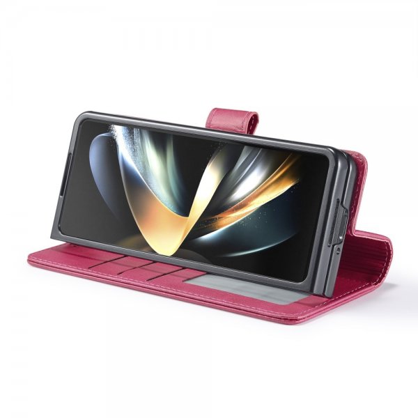 Lc.Imeeke Samsung Galaxy Z Fold 5 Cover med Kortrum Magenta